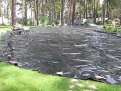 Укладка геотекстиля